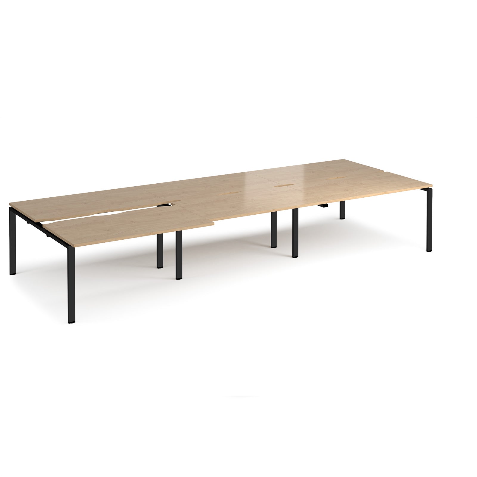 Adapt sliding top triple B2B desks 1600mm deep