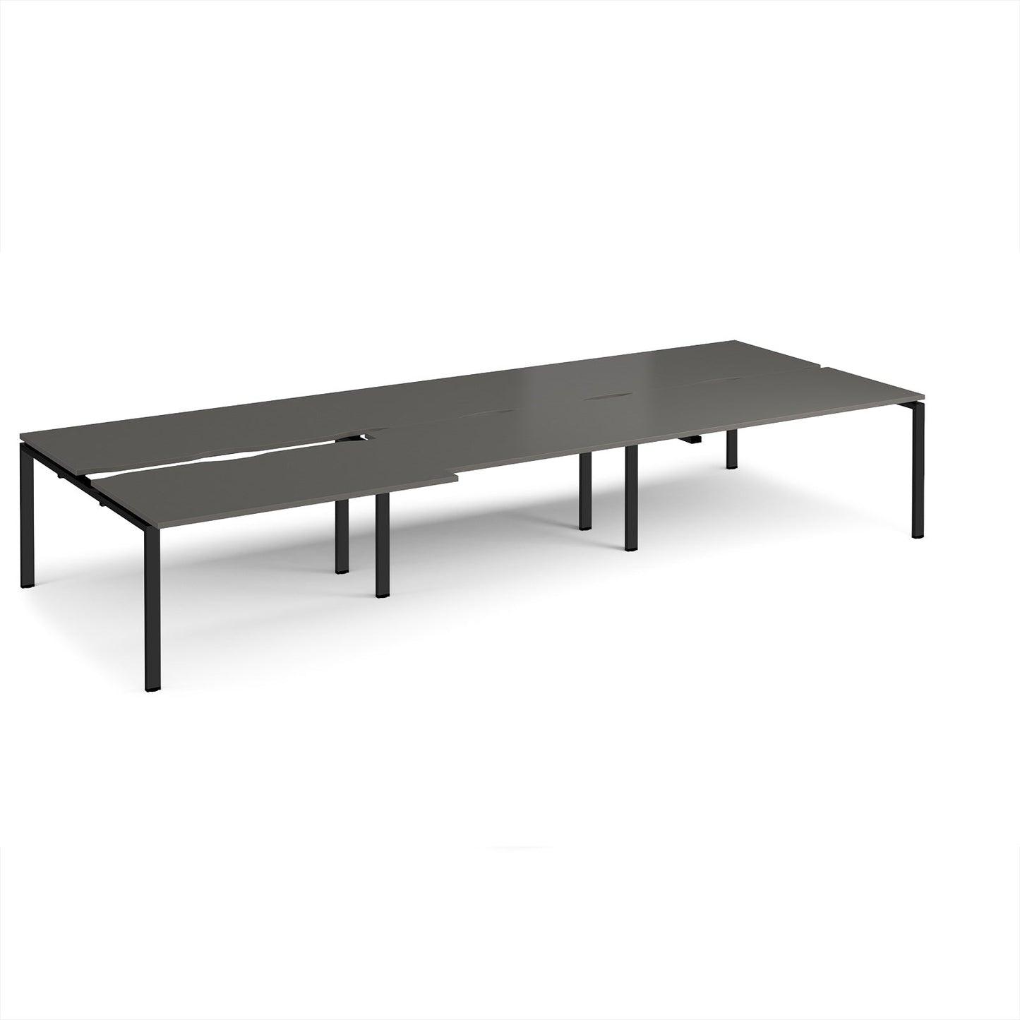 Adapt sliding top triple B2B desks 1600mm deep