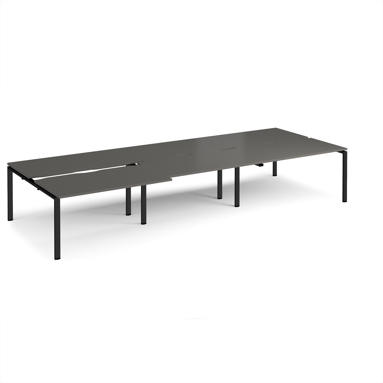 Adapt sliding top triple B2B desks 1600mm deep