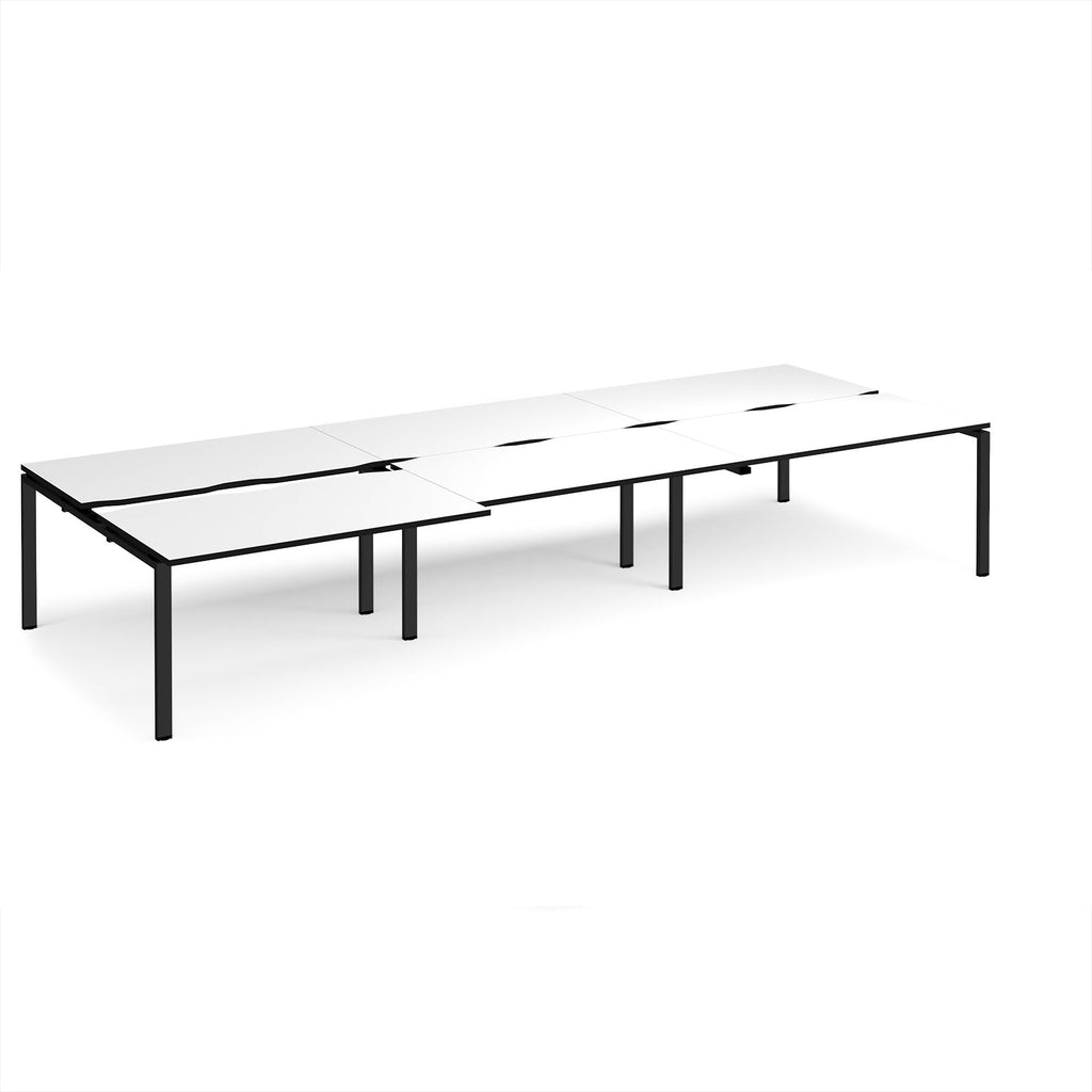 Adapt sliding top triple B2B desks 1600mm deep