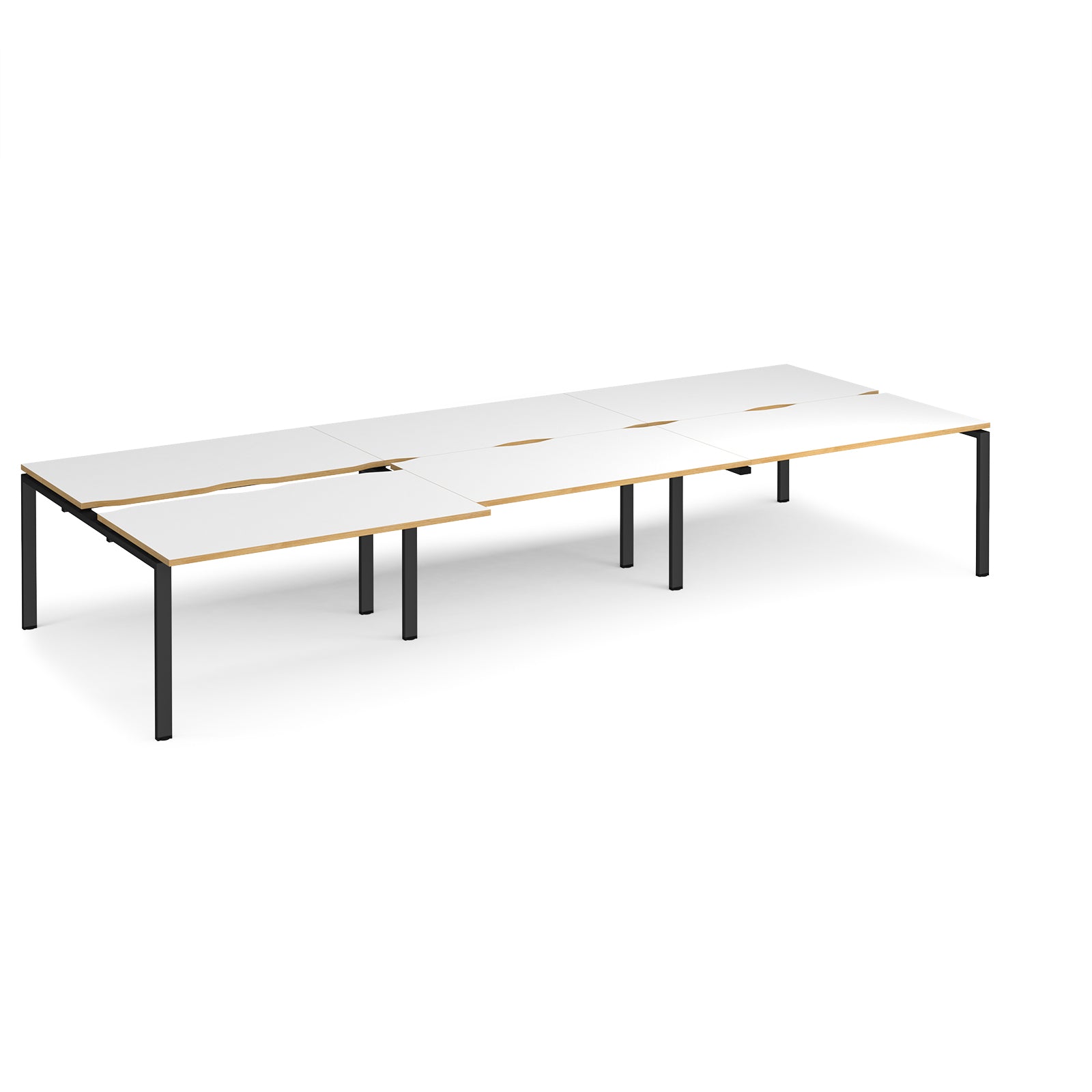 Adapt sliding top triple B2B desks 1600mm deep