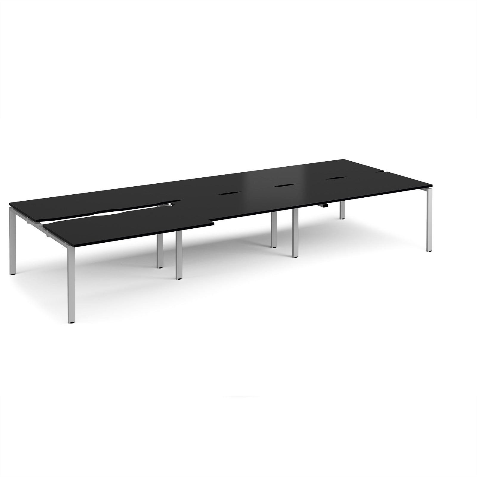 Adapt sliding top triple B2B desks 1600mm deep