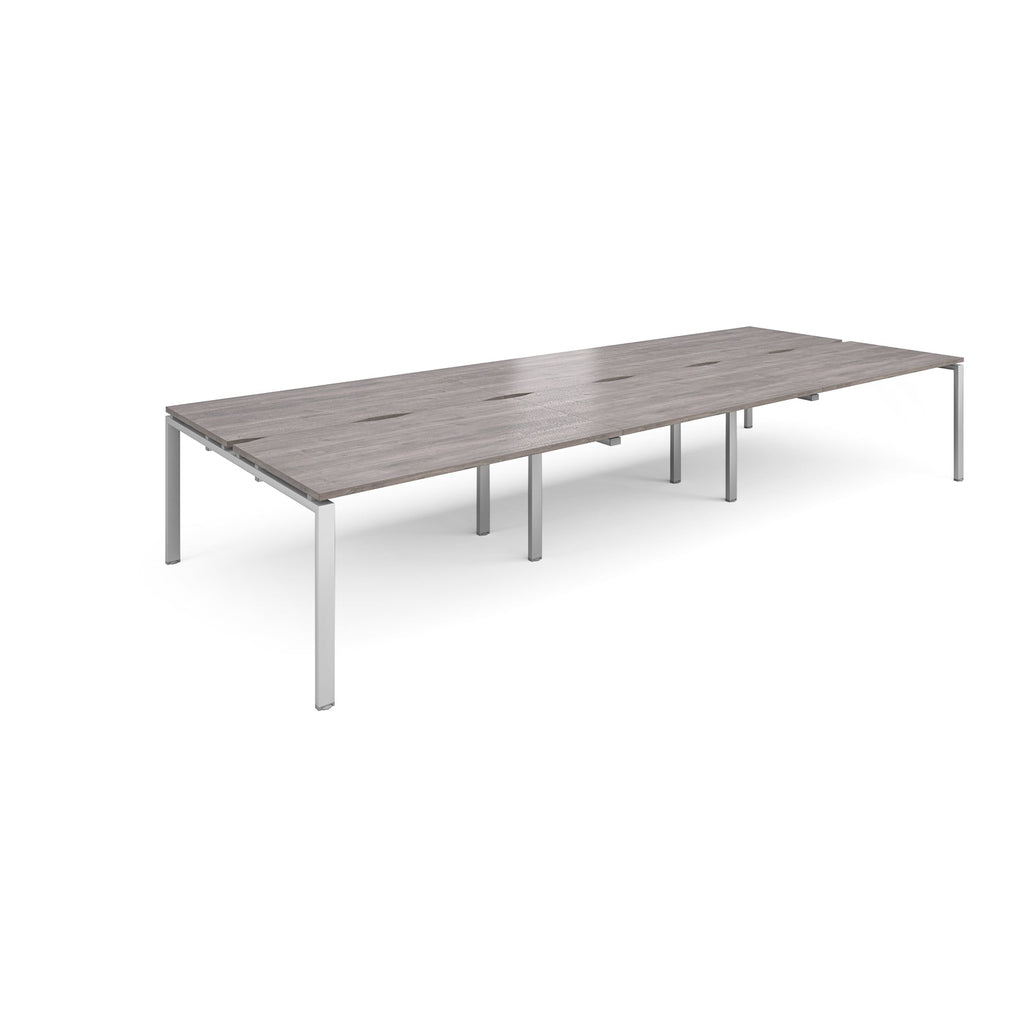 Adapt sliding top triple B2B desks 1600mm deep