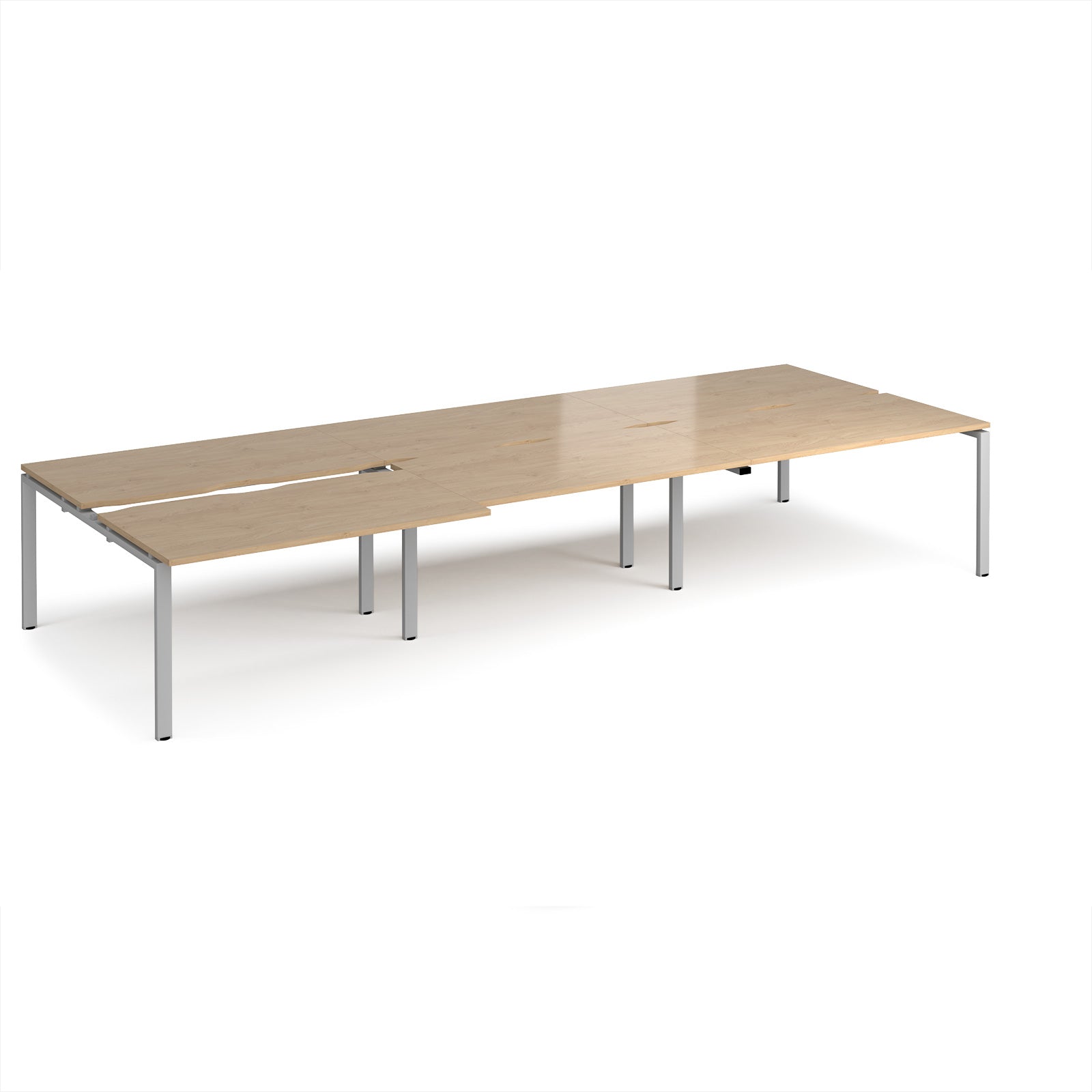 Adapt sliding top triple B2B desks 1600mm deep