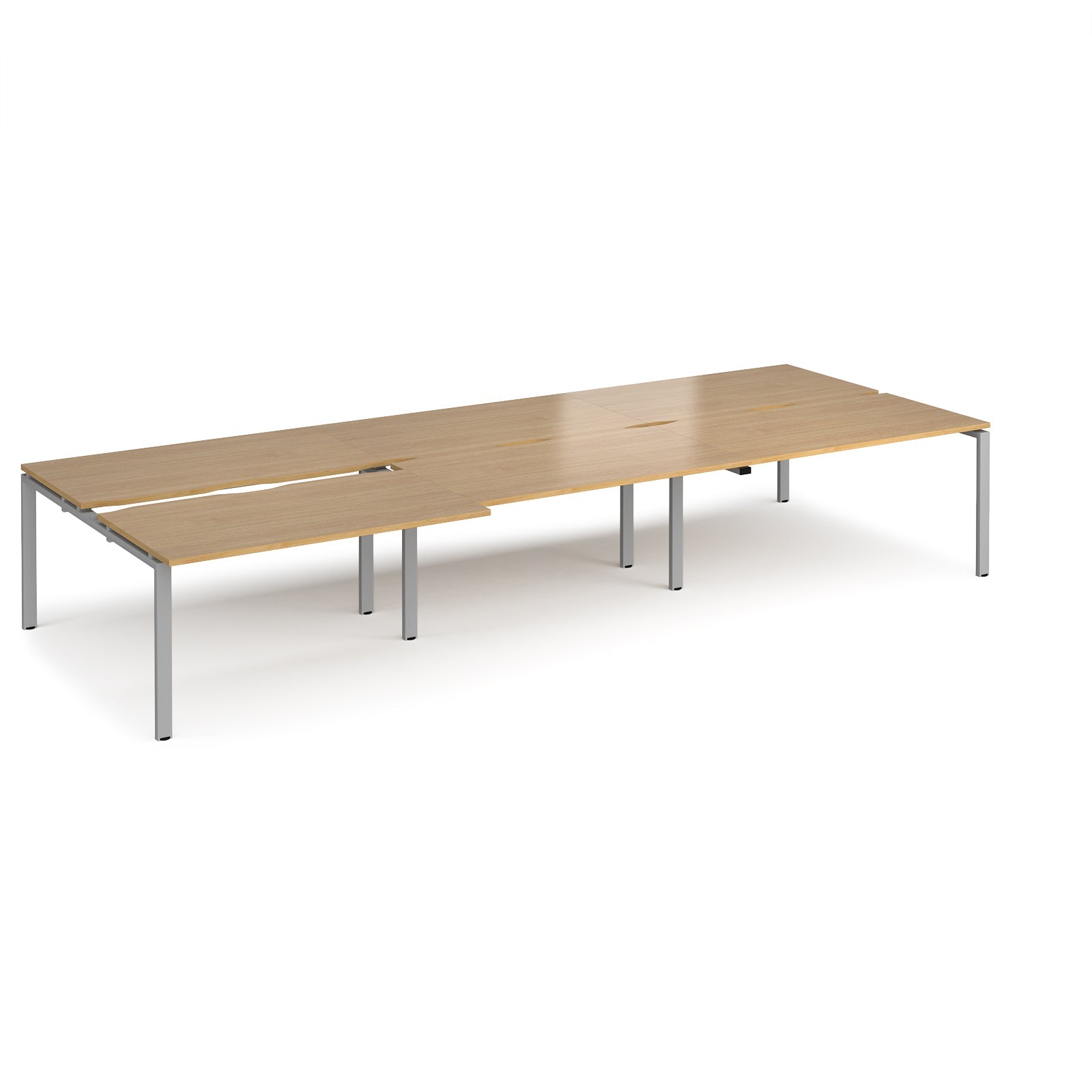 Adapt sliding top triple B2B desks 1600mm deep