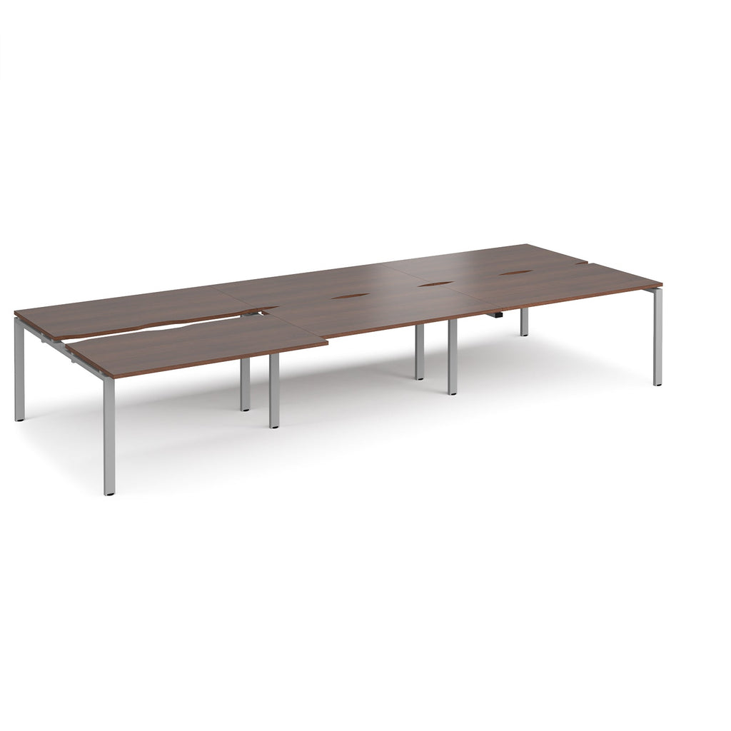 Adapt sliding top triple B2B desks 1600mm deep