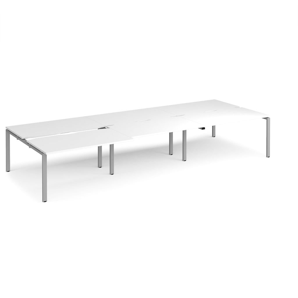 Adapt sliding top triple B2B desks 1600mm deep