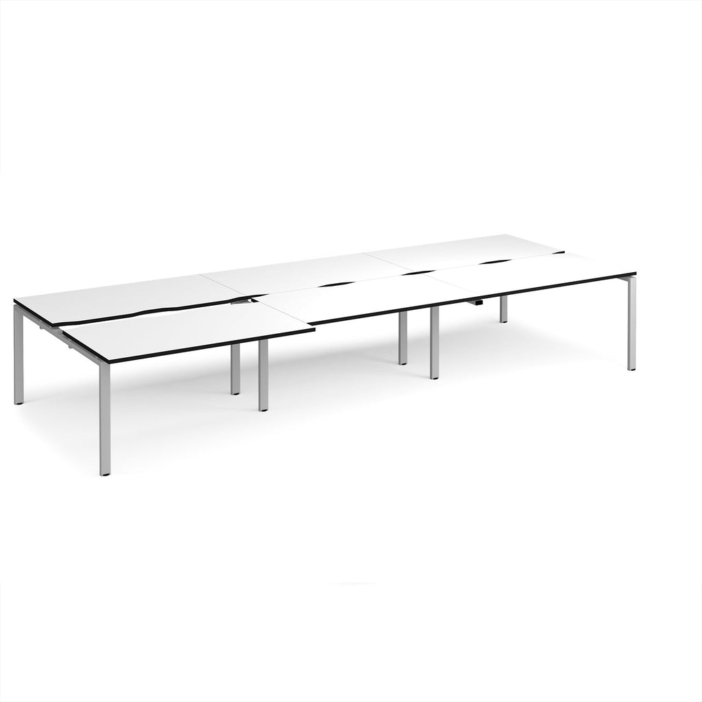 Adapt sliding top triple B2B desks 1600mm deep