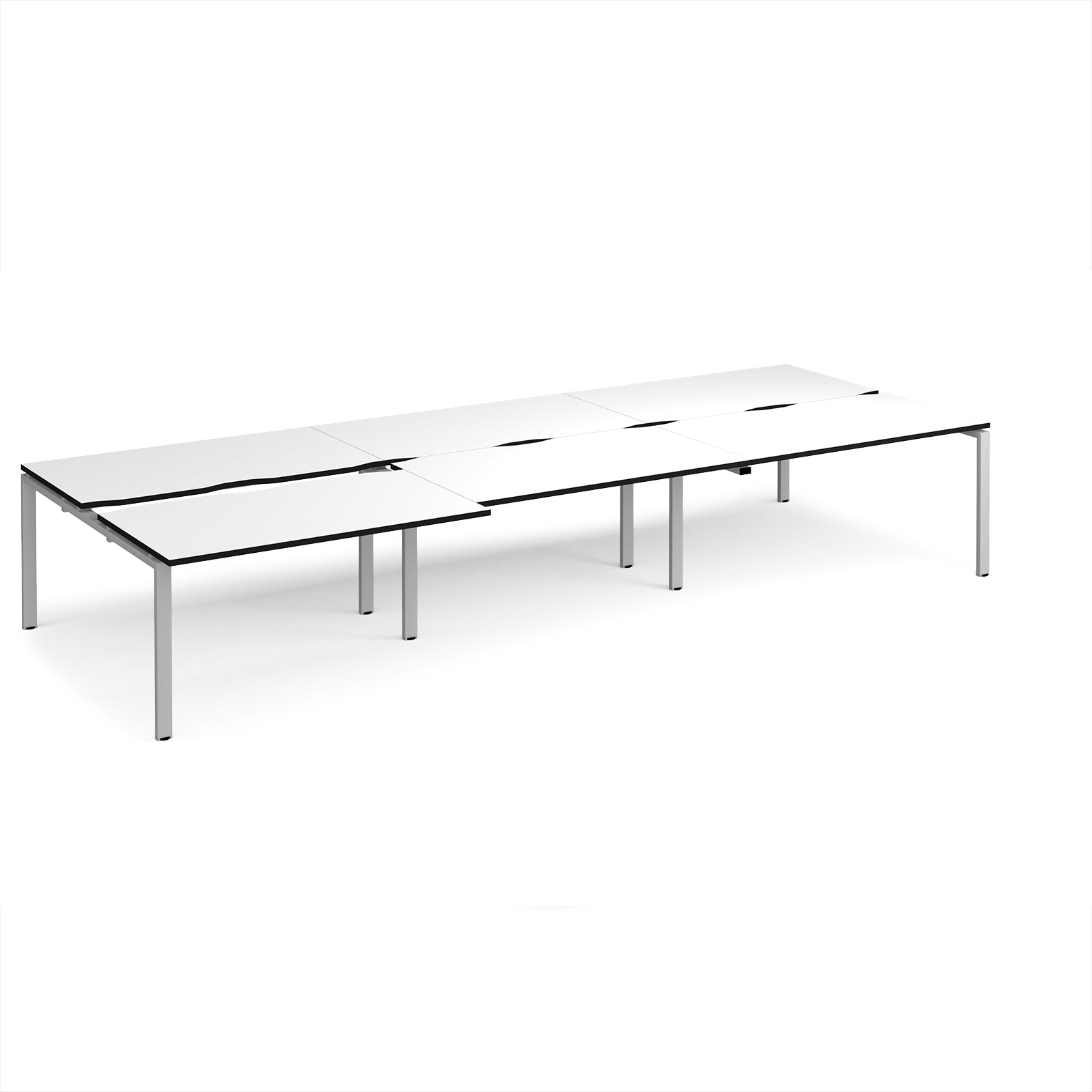 Adapt sliding top triple B2B desks 1600mm deep