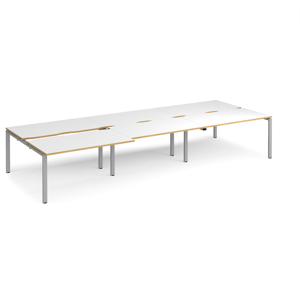 Adapt sliding top triple B2B desks 1600mm deep