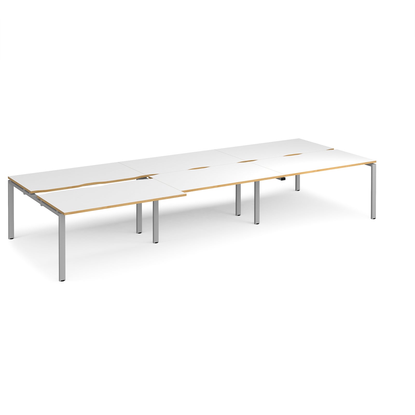 Adapt sliding top triple B2B desks 1600mm deep
