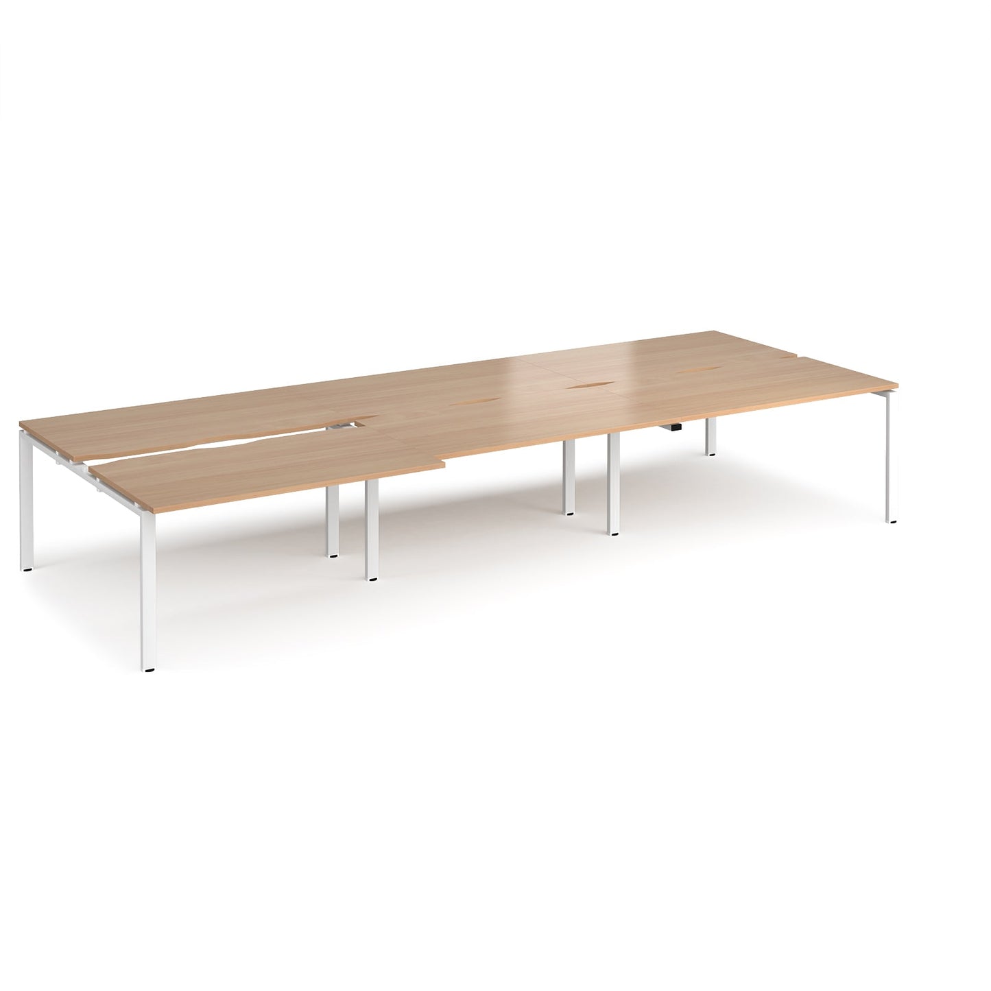 Adapt sliding top triple B2B desks 1600mm deep