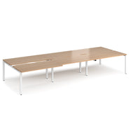 Adapt sliding top triple B2B desks 1600mm deep
