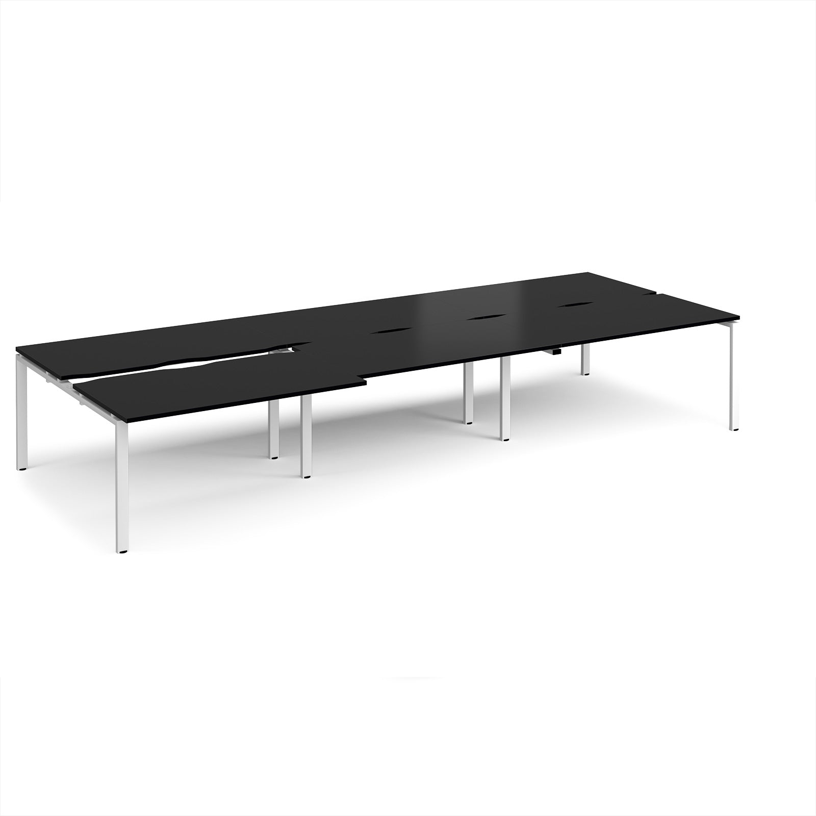 Adapt sliding top triple B2B desks 1600mm deep