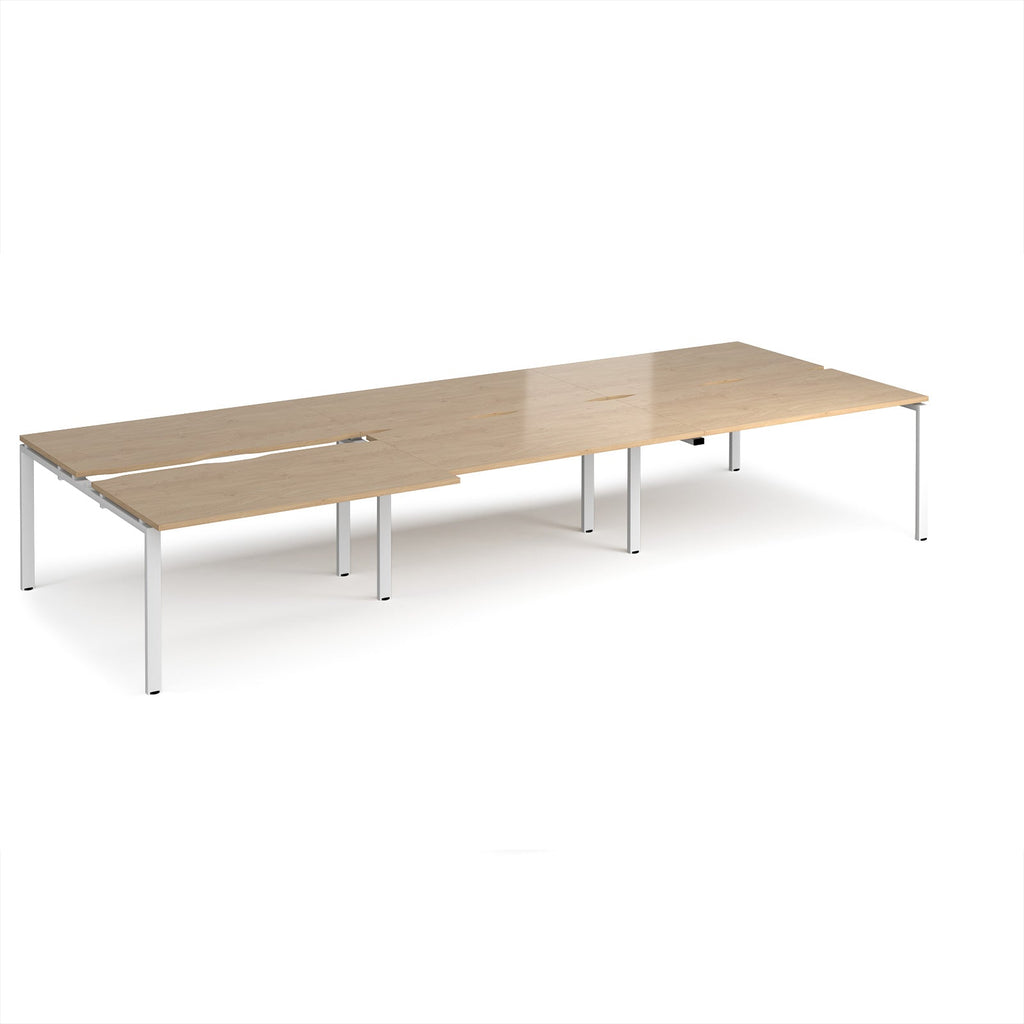 Adapt sliding top triple B2B desks 1600mm deep