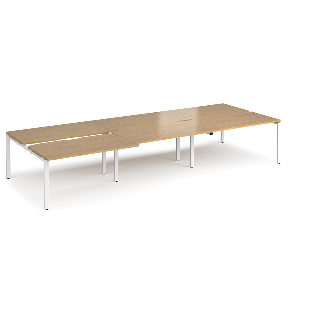 Adapt sliding top triple B2B desks 1600mm deep