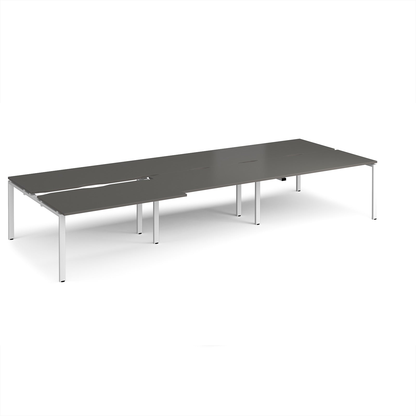 Adapt sliding top triple B2B desks 1600mm deep