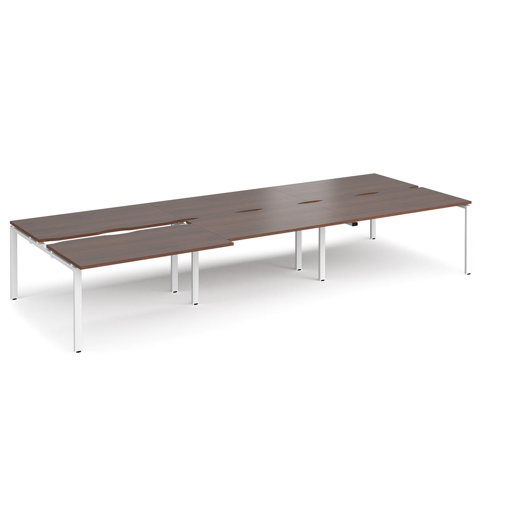 Adapt sliding top triple B2B desks 1600mm deep