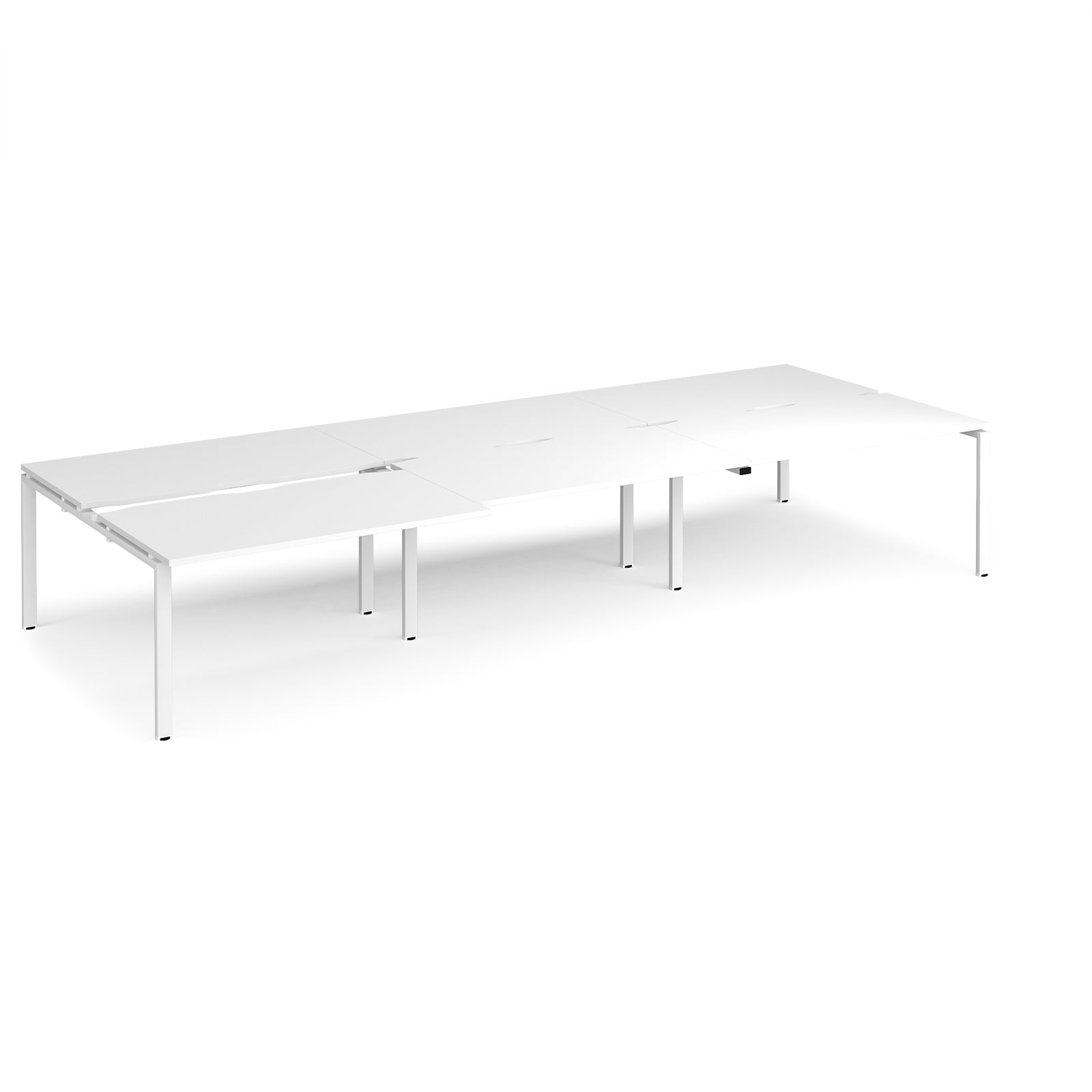 Adapt sliding top triple B2B desks 1600mm deep
