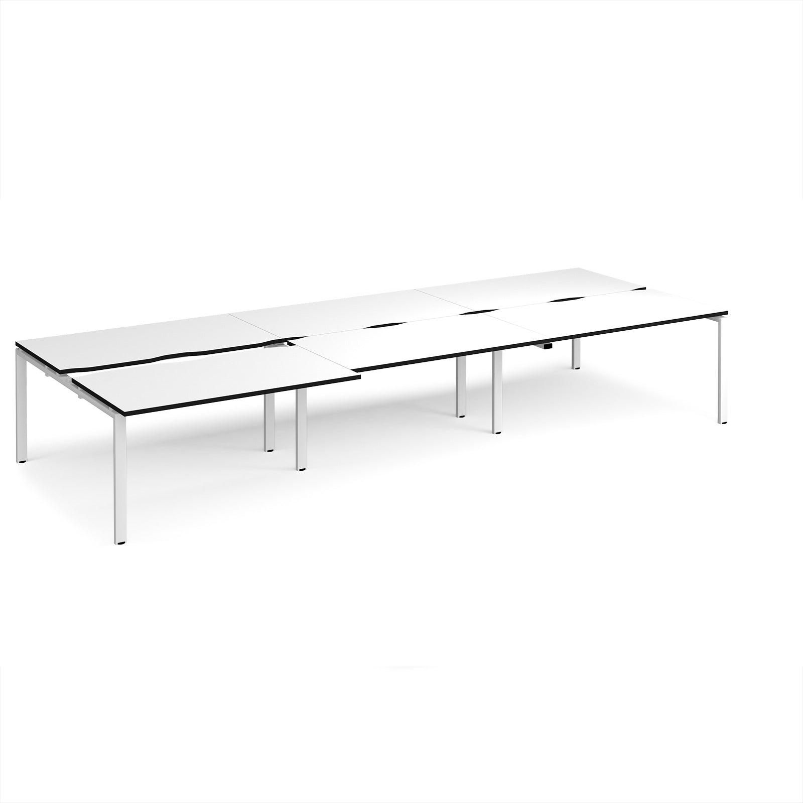 Adapt sliding top triple B2B desks 1600mm deep