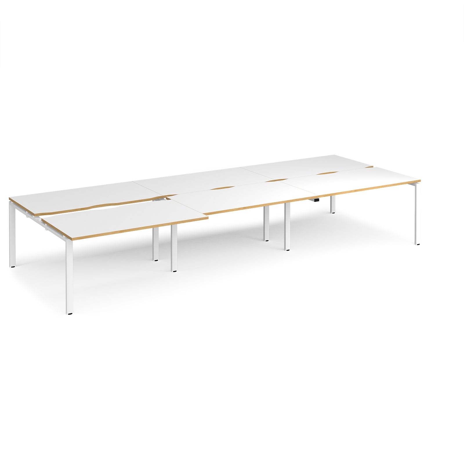Adapt sliding top triple B2B desks 1600mm deep