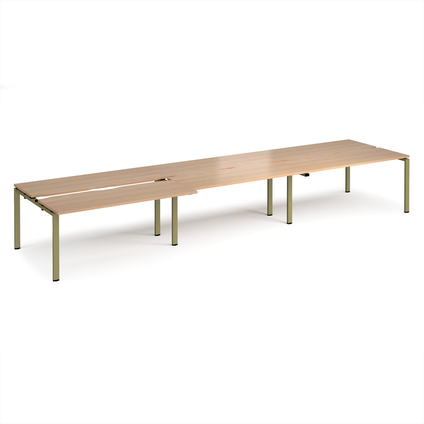 Adapt sliding top triple B2B desks 1200mm deep