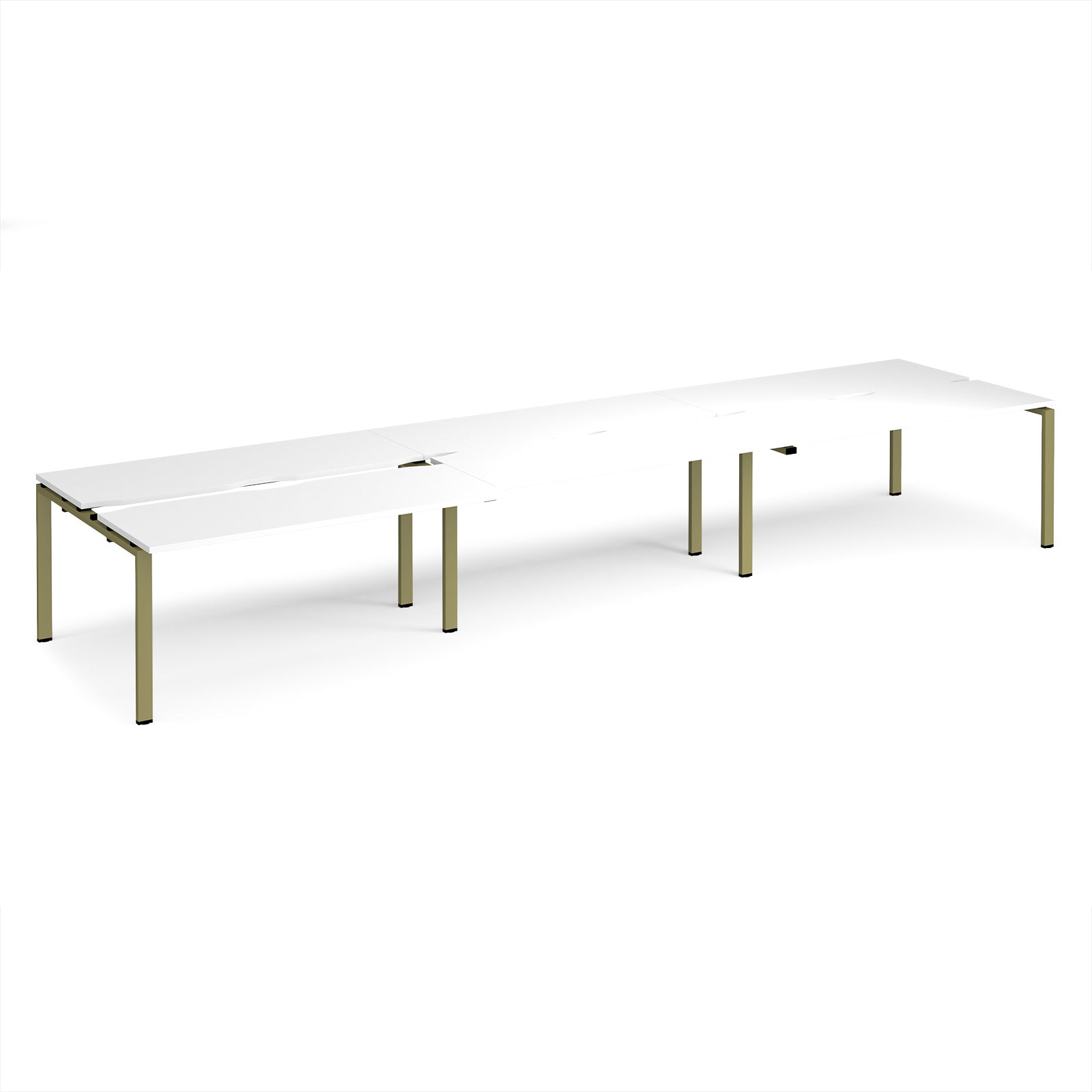 Adapt sliding top triple B2B desks 1200mm deep