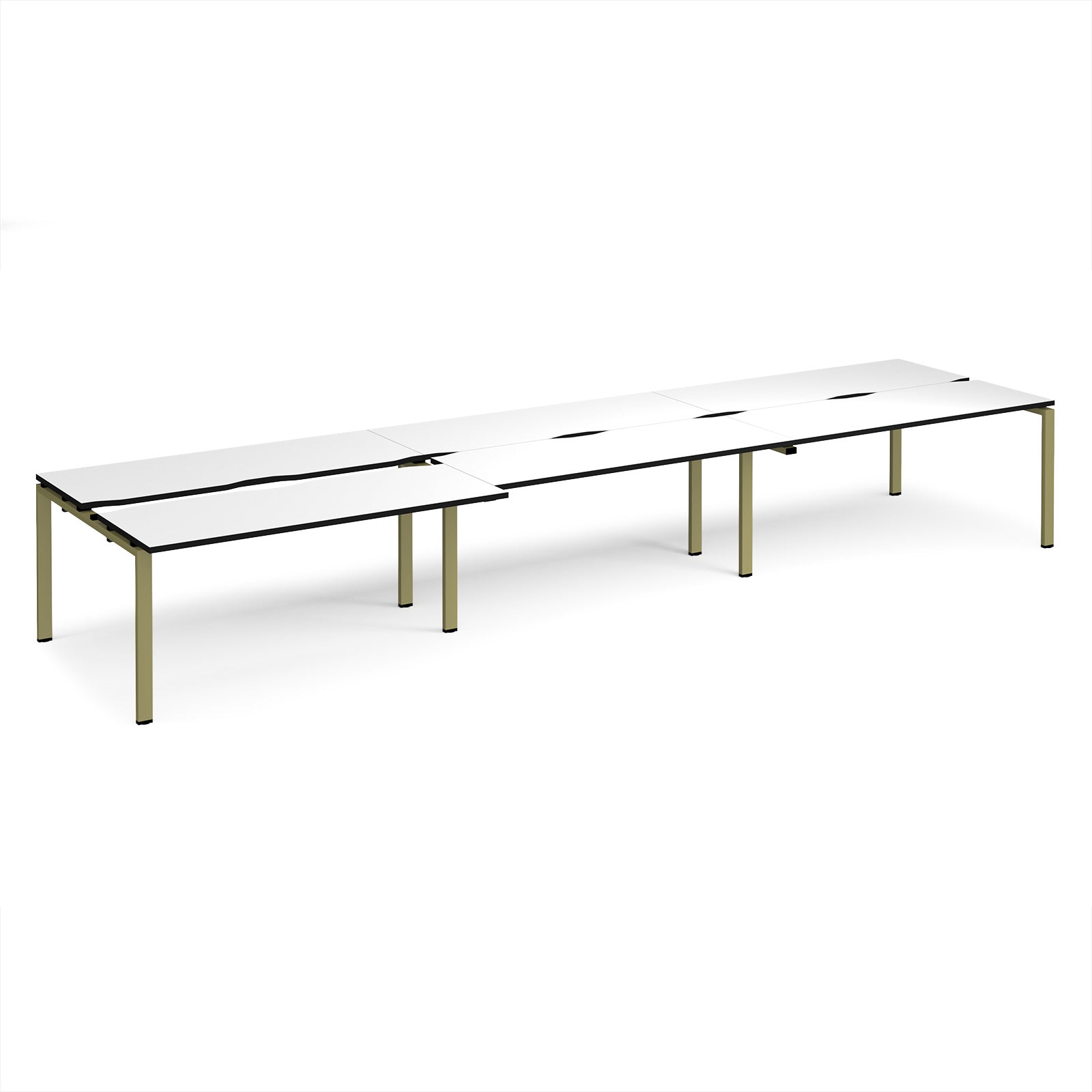 Adapt sliding top triple B2B desks 1200mm deep