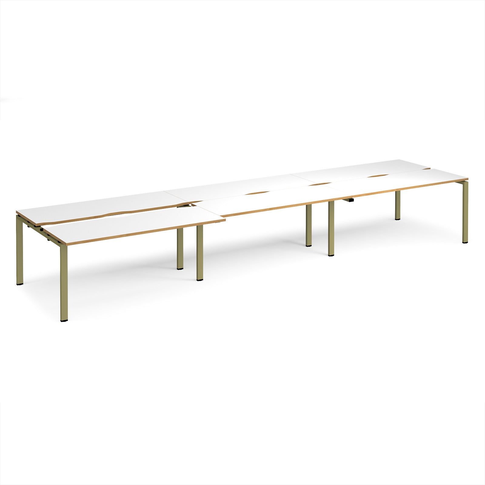Adapt sliding top triple B2B desks 1200mm deep
