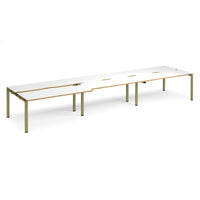 Adapt sliding top triple B2B desks 1200mm deep