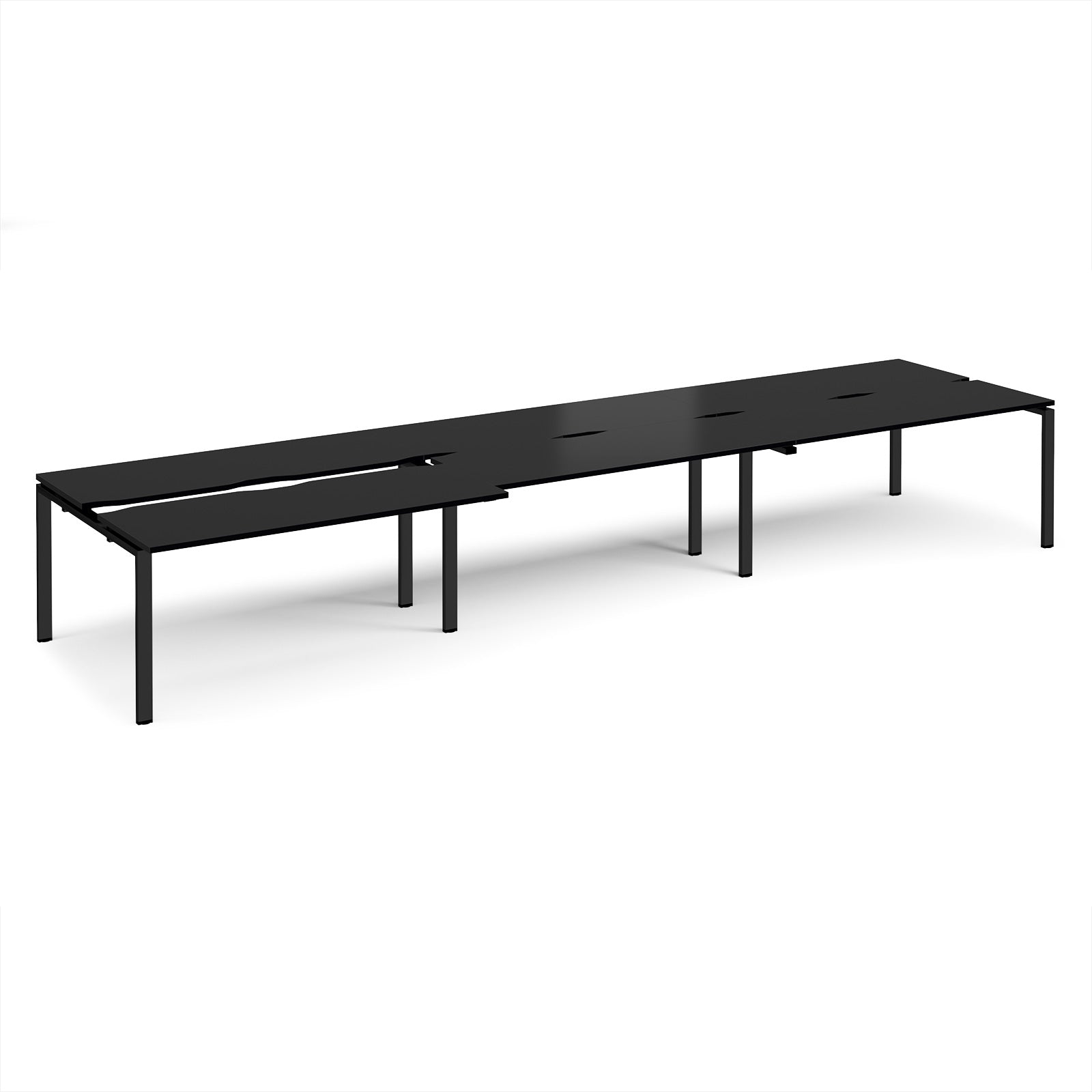 Adapt sliding top triple B2B desks 1200mm deep