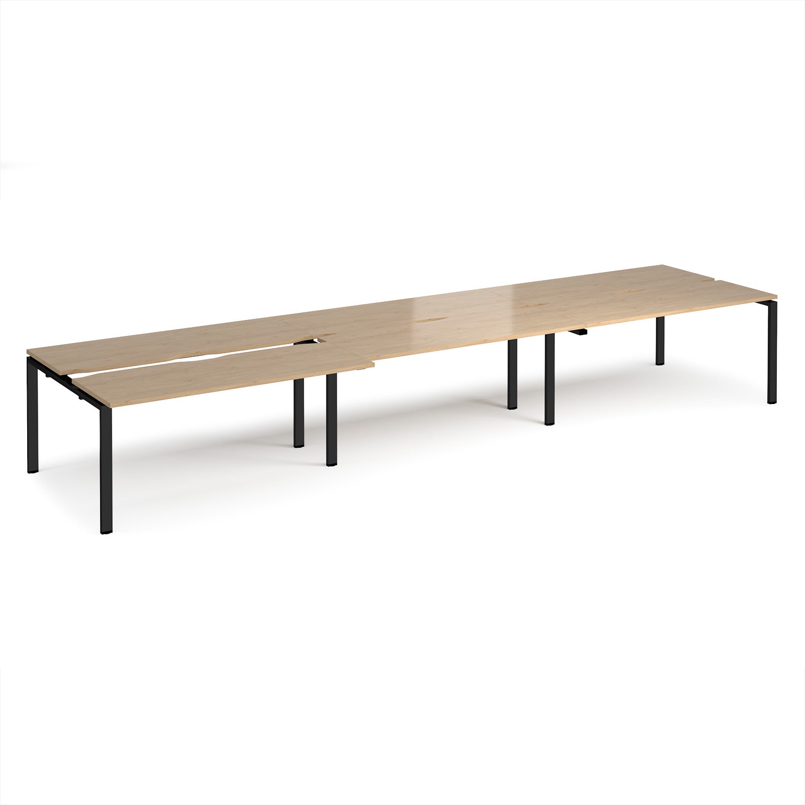 Adapt sliding top triple B2B desks 1200mm deep