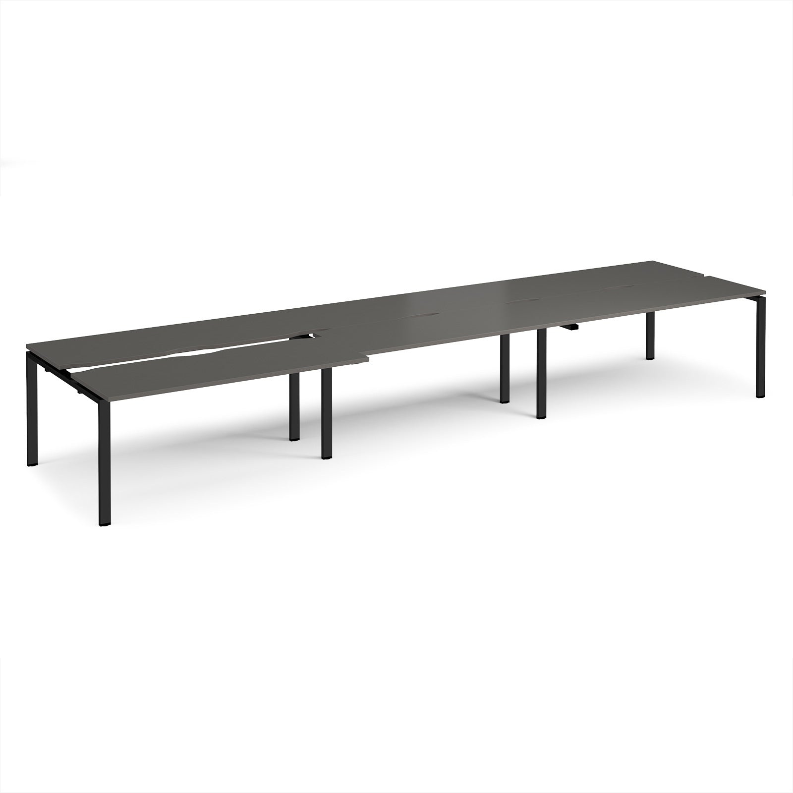 Adapt sliding top triple B2B desks 1200mm deep