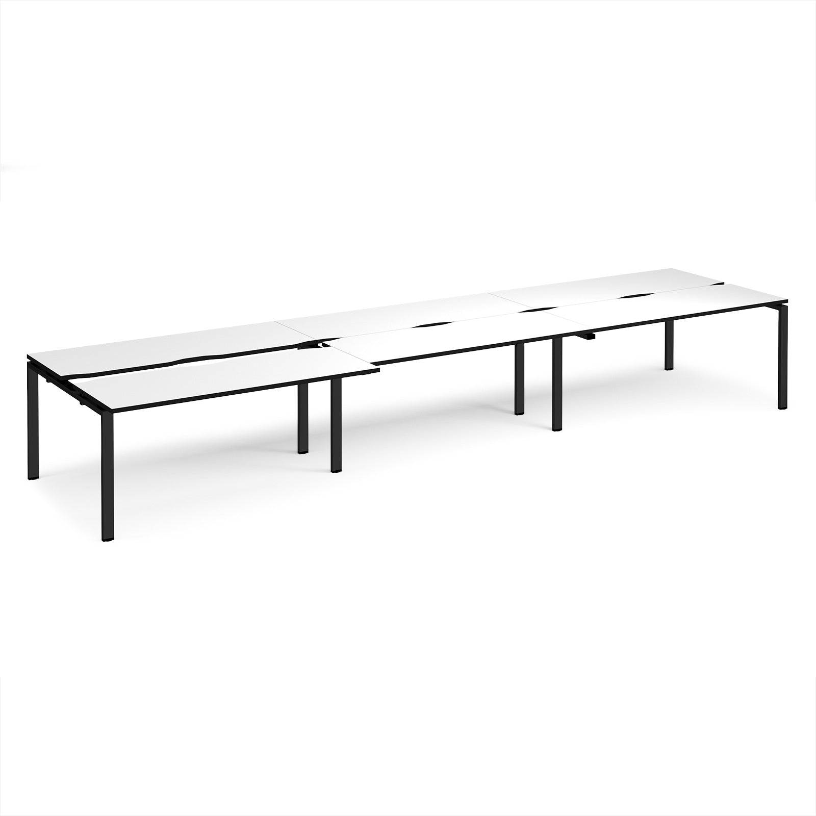 Adapt sliding top triple B2B desks 1200mm deep
