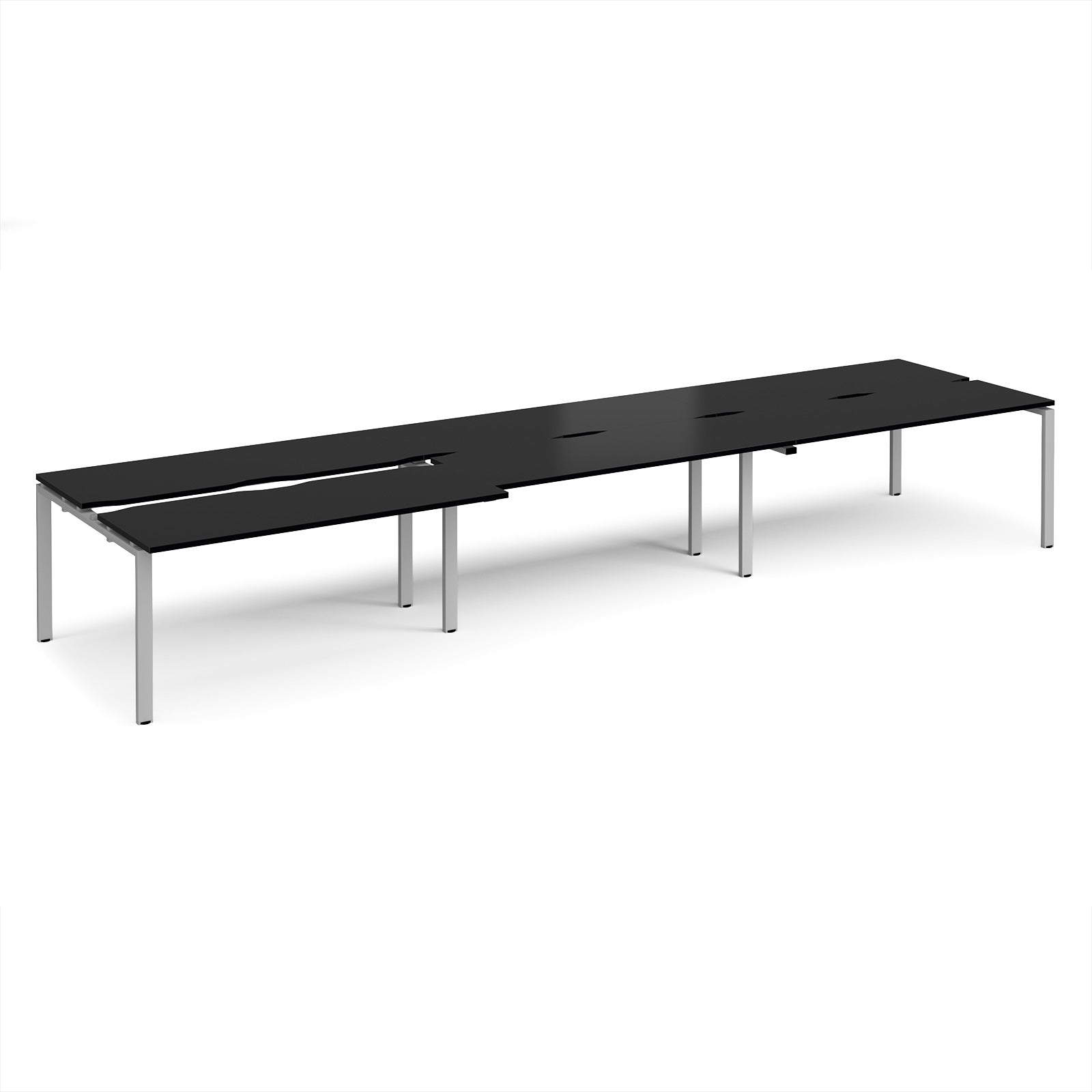 Adapt sliding top triple B2B desks 1200mm deep