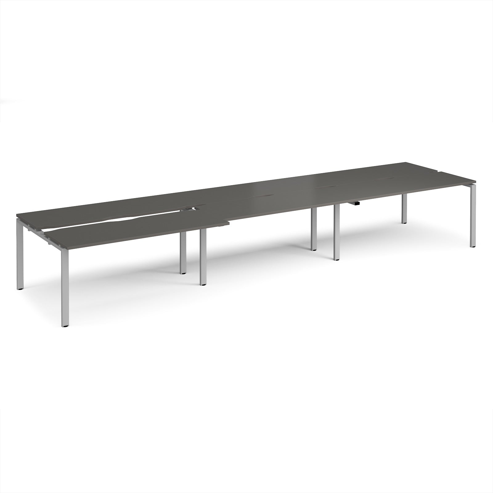Adapt sliding top triple B2B desks 1200mm deep