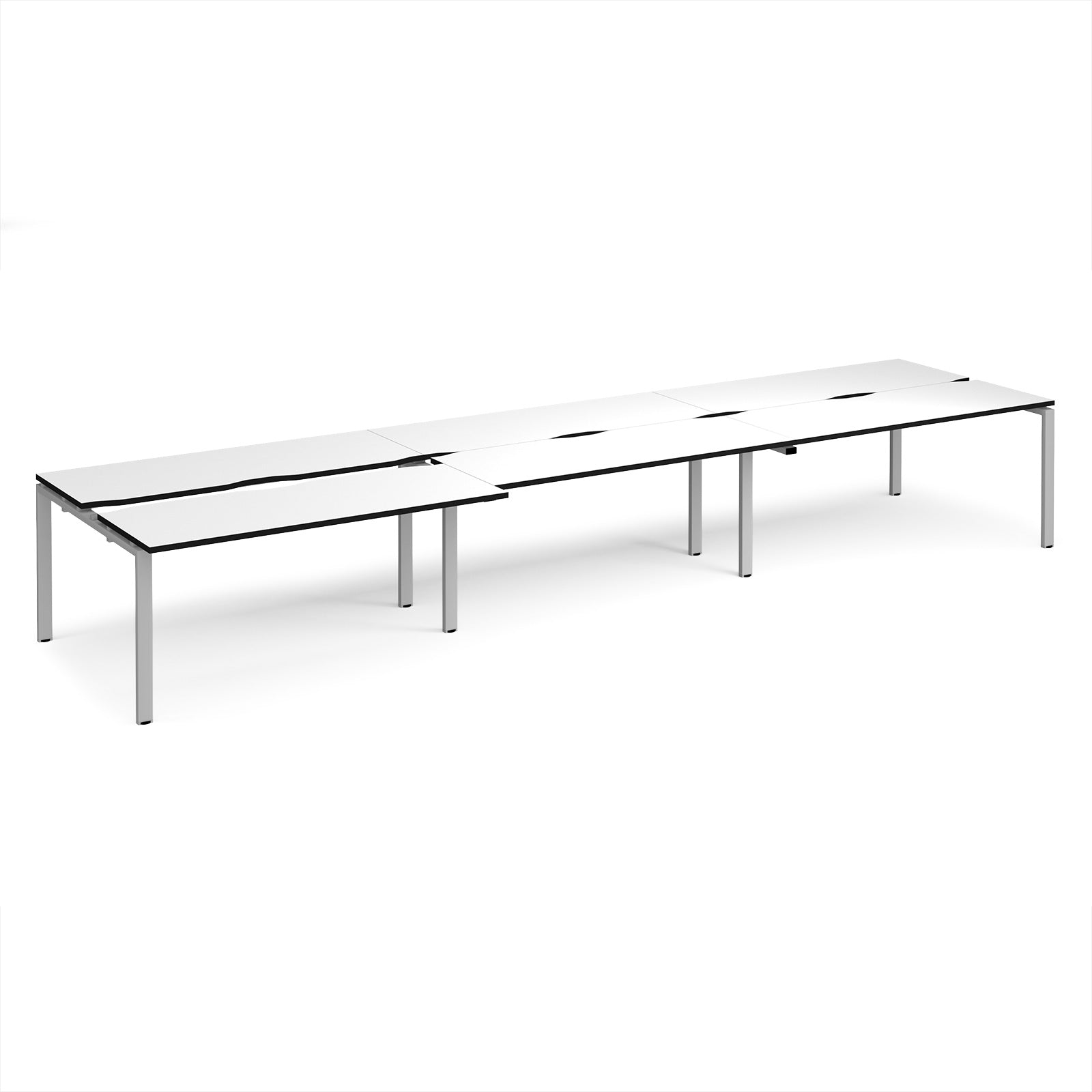Adapt sliding top triple B2B desks 1200mm deep