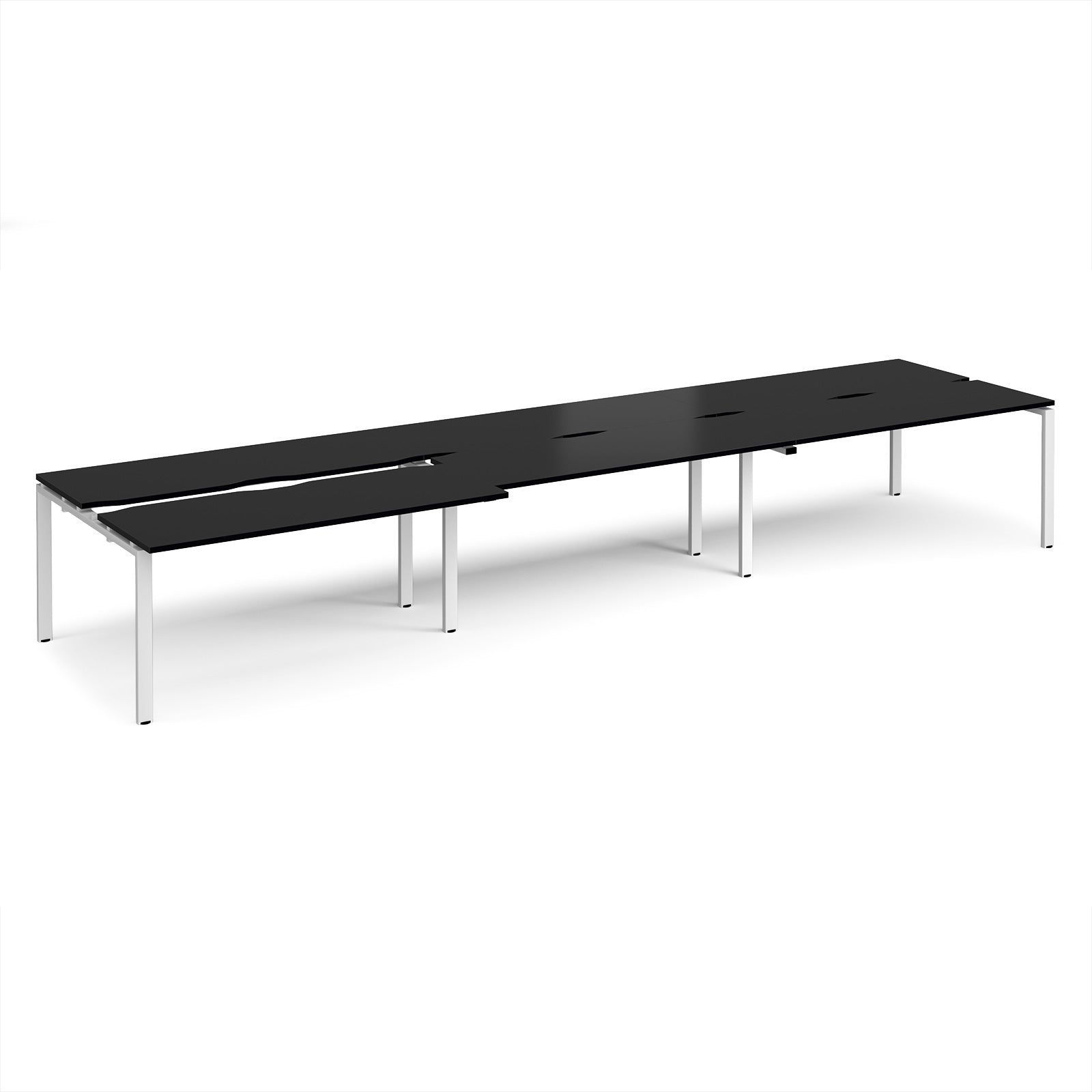 Adapt sliding top triple B2B desks 1200mm deep