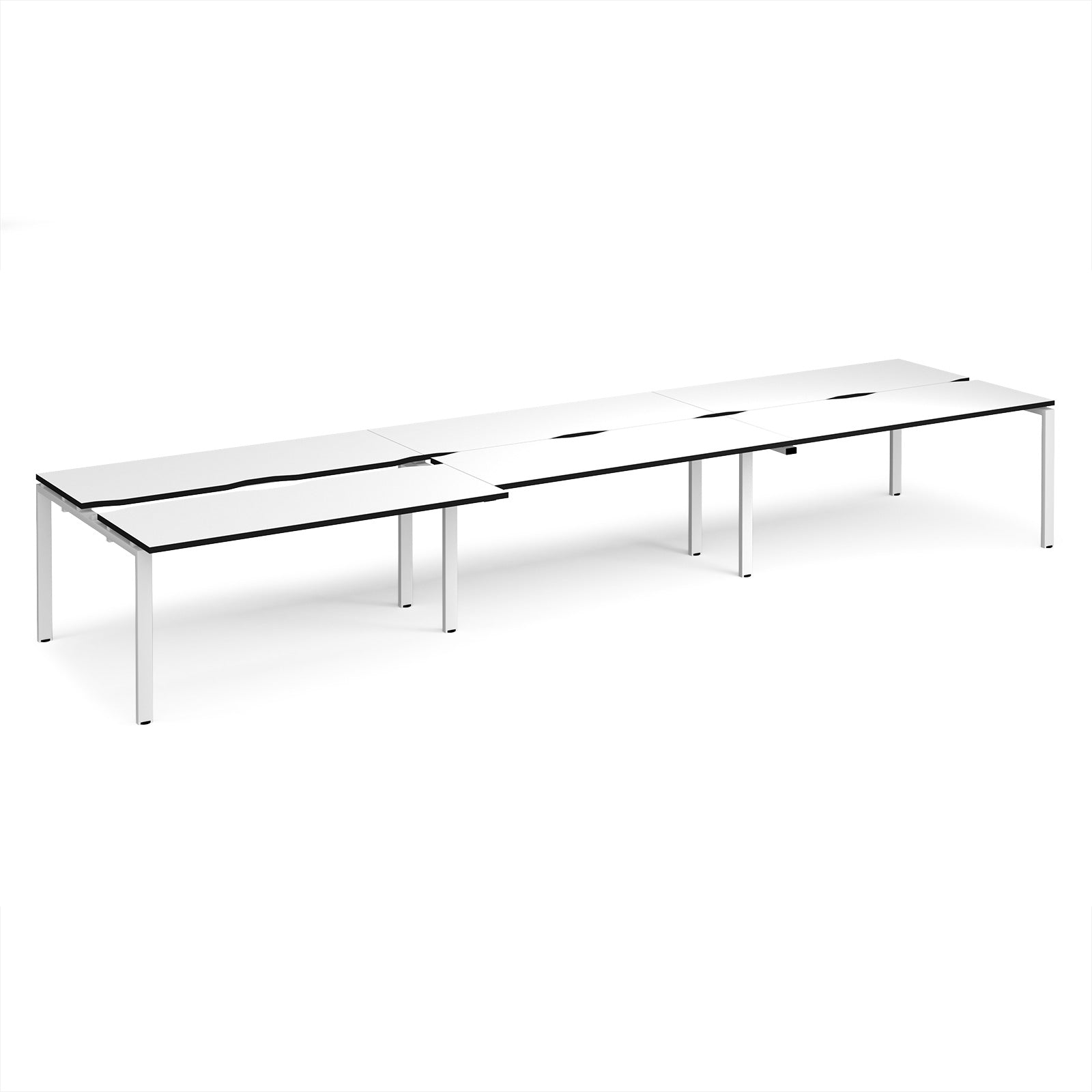 Adapt sliding top triple B2B desks 1200mm deep