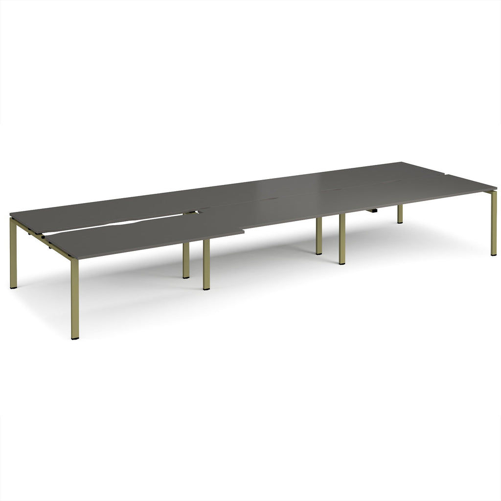 Adapt sliding top triple B2B desks 1600mm deep