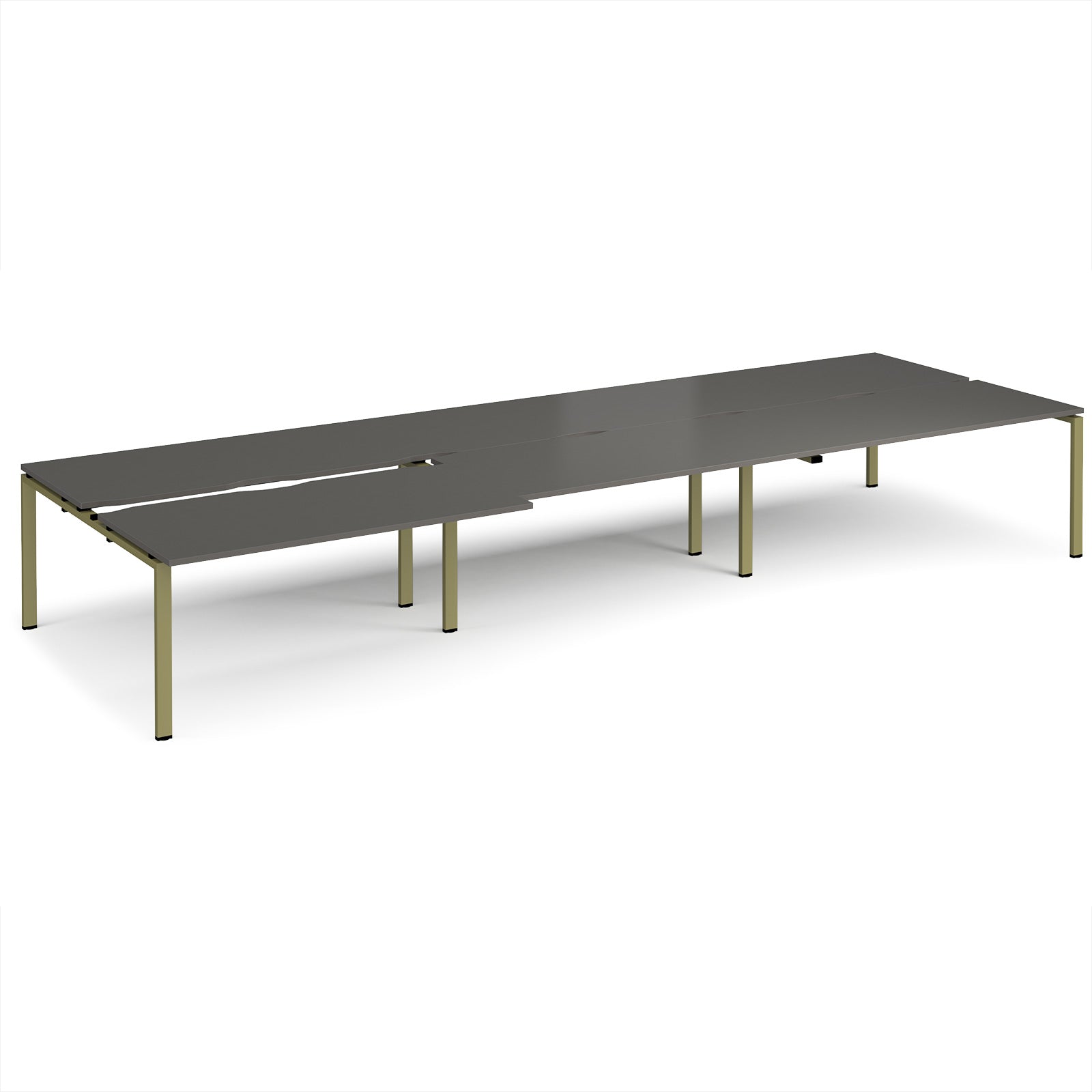 Adapt sliding top triple B2B desks 1600mm deep