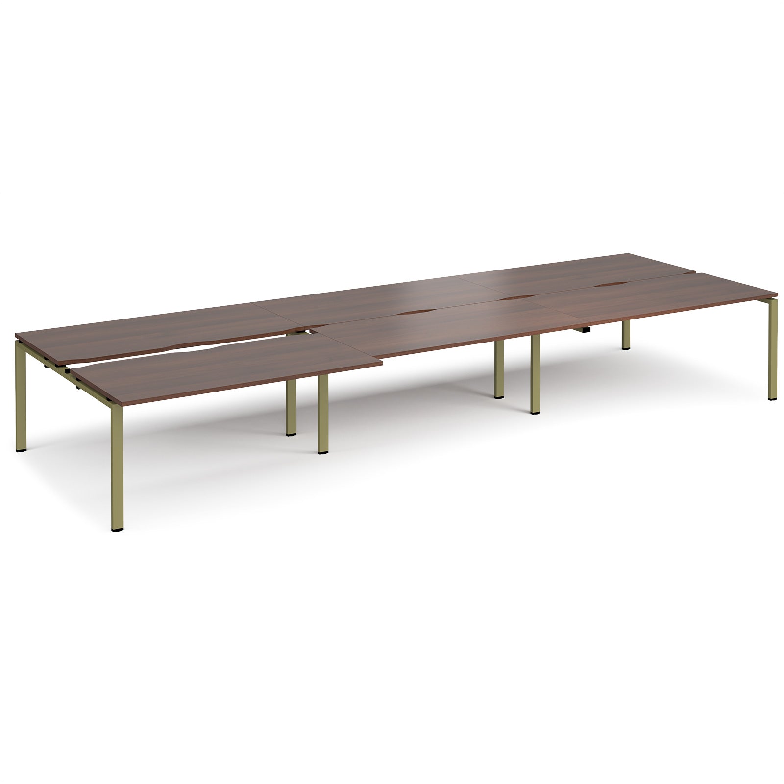 Adapt sliding top triple B2B desks 1600mm deep