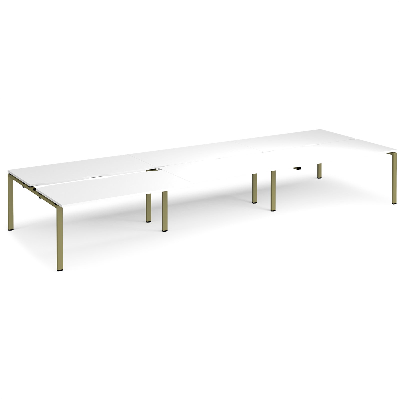 Adapt sliding top triple B2B desks 1600mm deep
