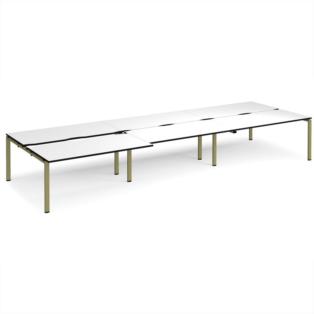 Adapt sliding top triple B2B desks 1600mm deep