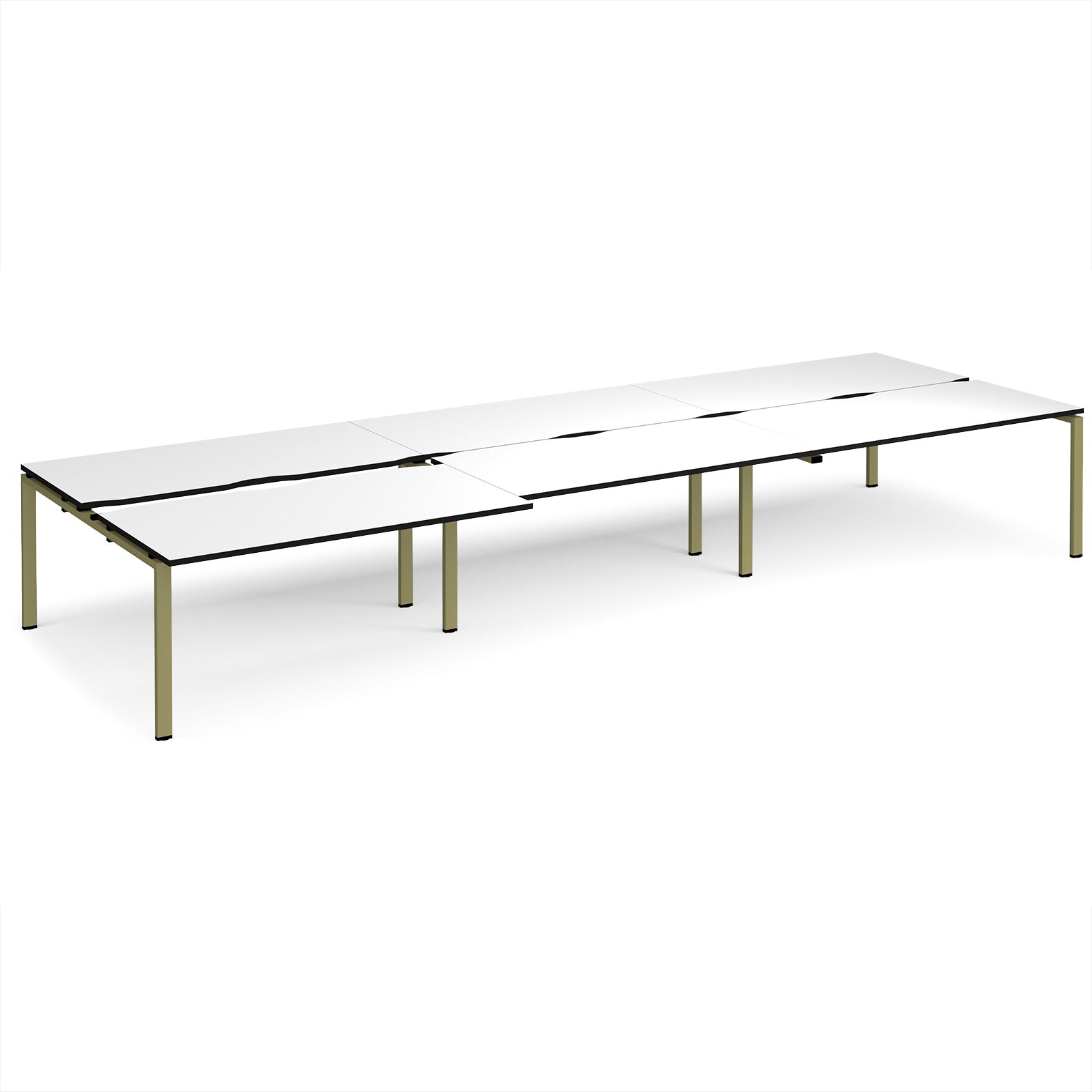 Adapt sliding top triple B2B desks 1600mm deep