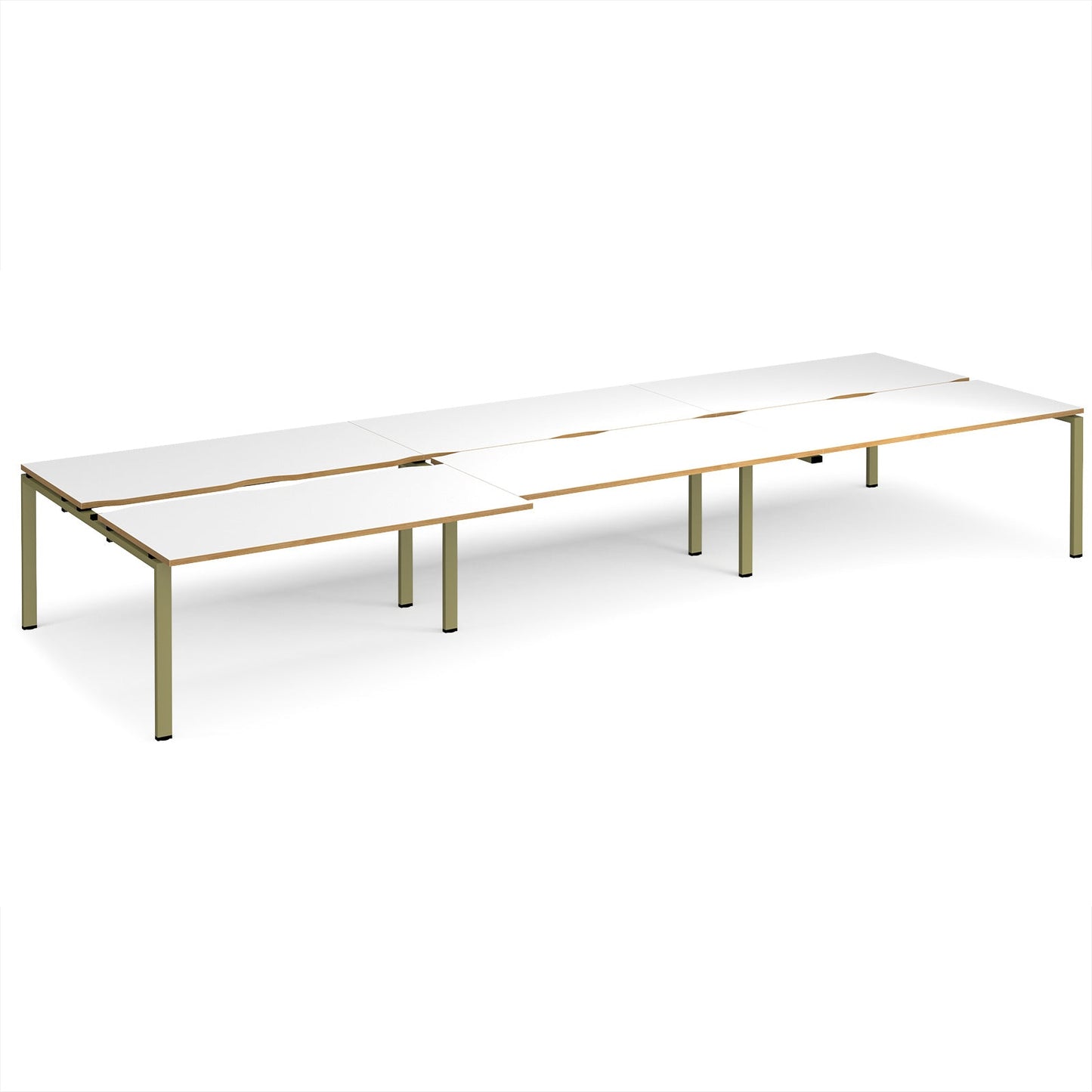 Adapt sliding top triple B2B desks 1600mm deep