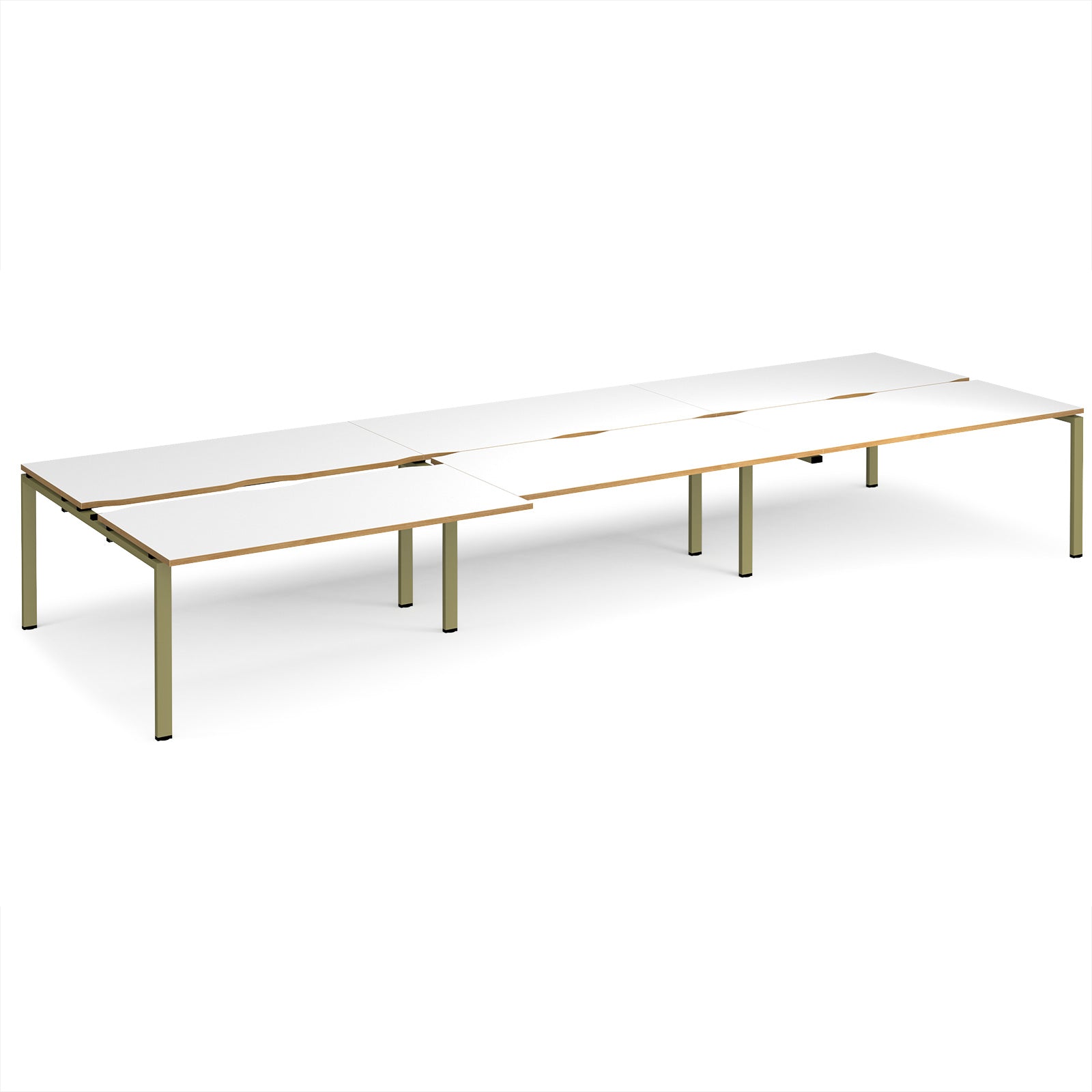 Adapt sliding top triple B2B desks 1600mm deep