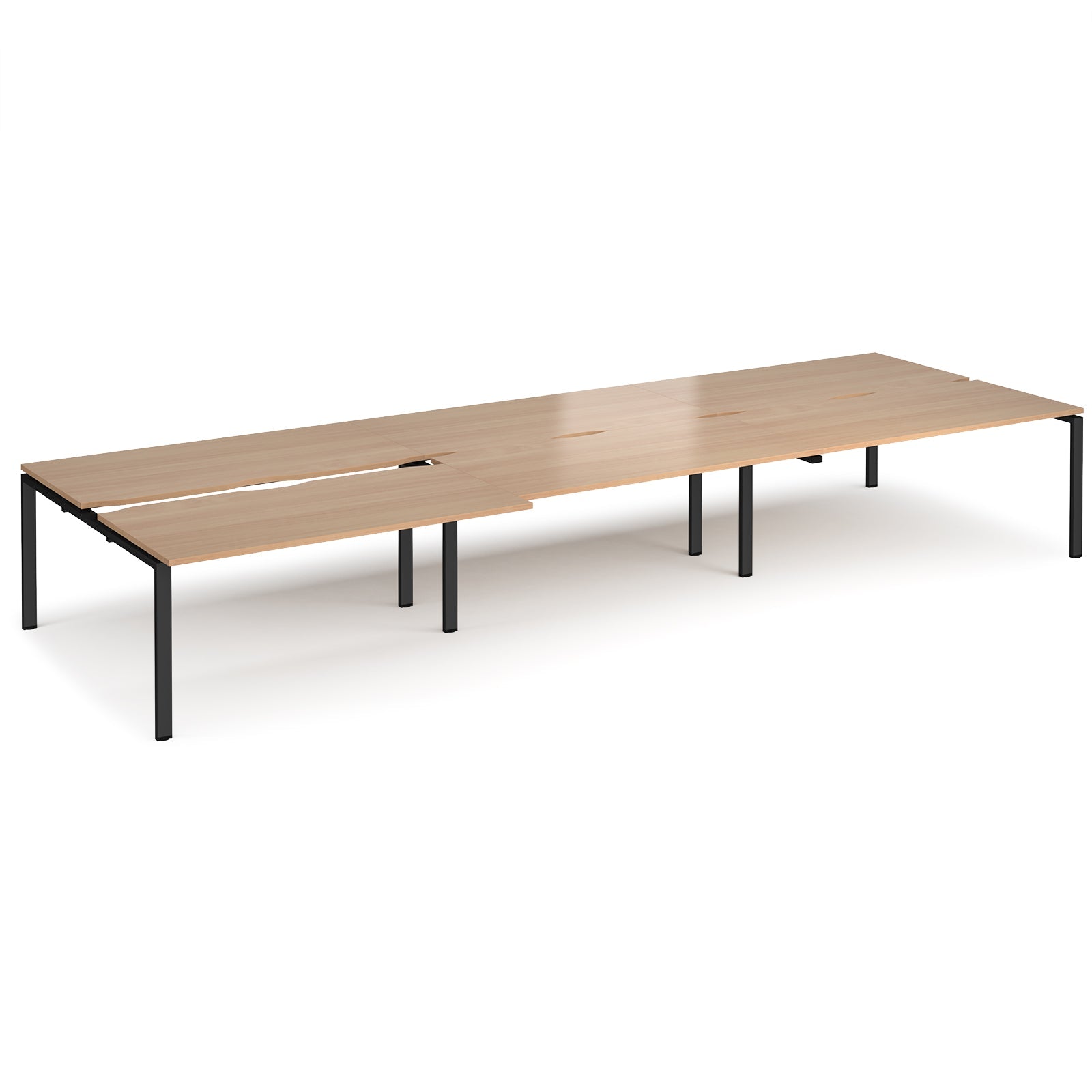 Adapt sliding top triple B2B desks 1600mm deep