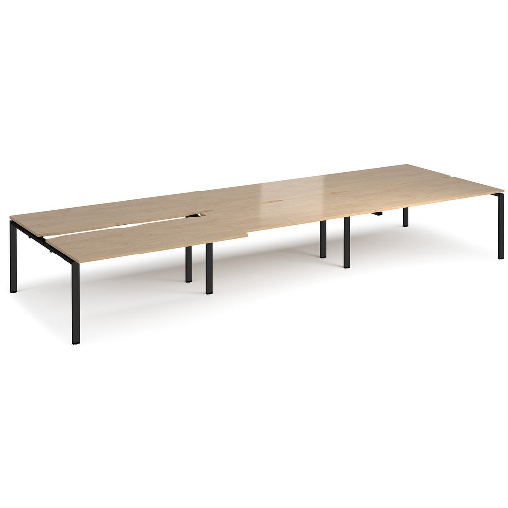 Adapt sliding top triple B2B desks 1600mm deep