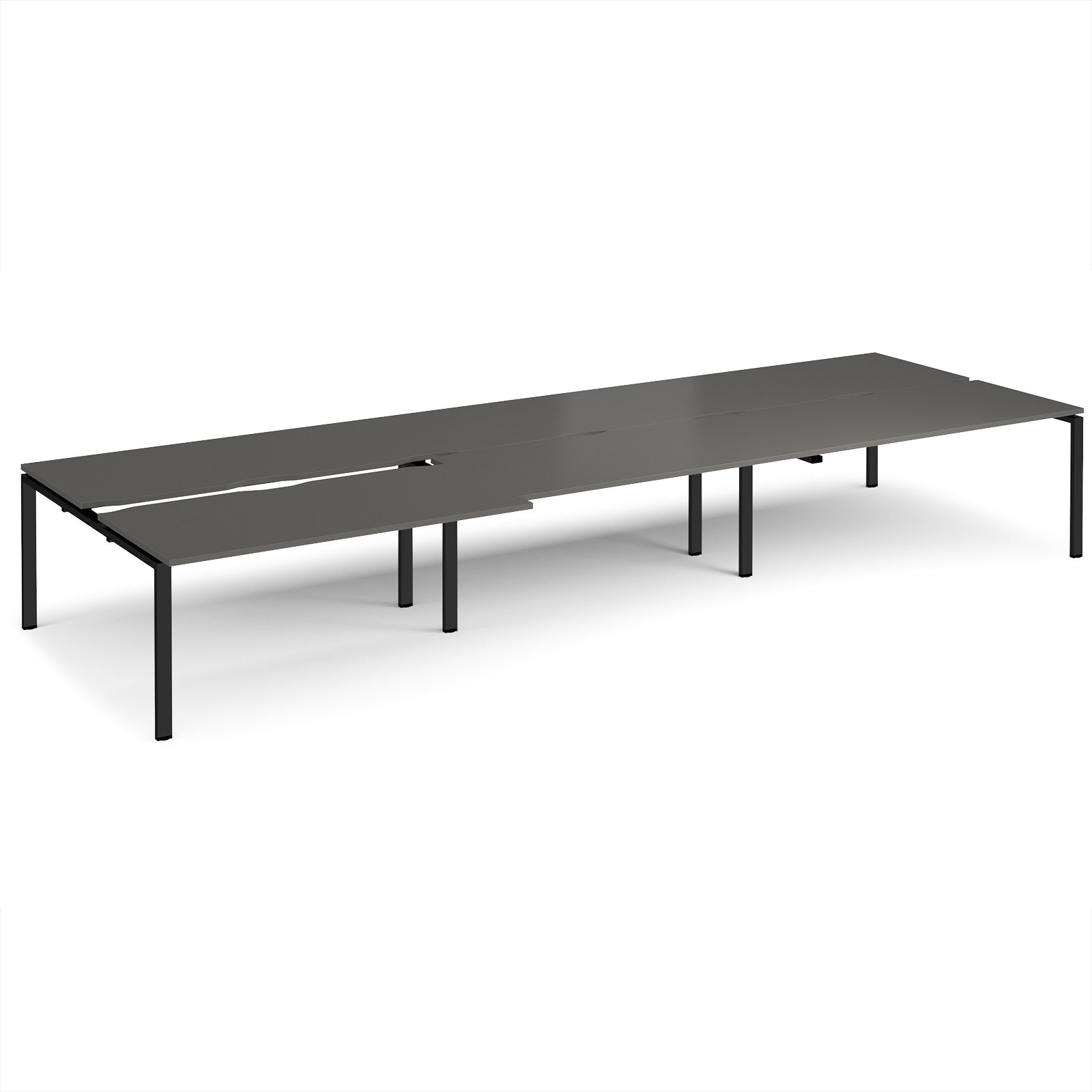 Adapt sliding top triple B2B desks 1600mm deep